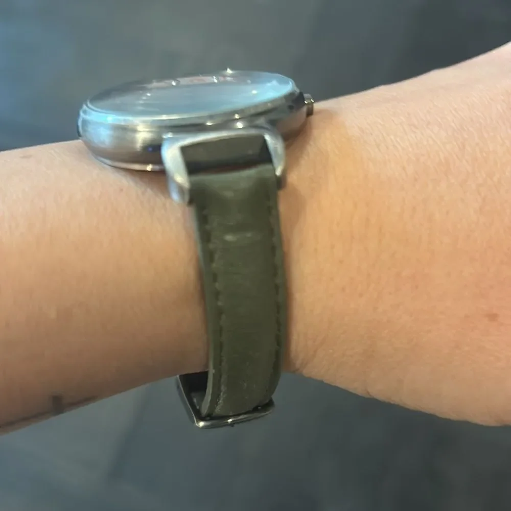 Tokyo Bay Mitsu Martini Green Silver Tone Leather Watch​​​